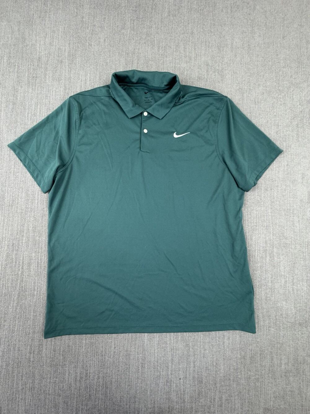 Nike Dri-FIT Men’s XL Green Short Sleeve Golf Polo Shirt Swoosh